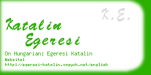 katalin egeresi business card